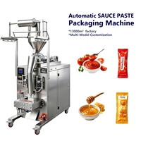 Machine de remplissage verticale automatique pour sachets de sauce et de pâte, pour pâte de tomate, beurre de cacahuète, miel, vinaigrette, ligne de scellage de sachets