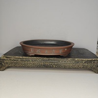Pot à bonsaï violet de style antique fait main de haute qualité