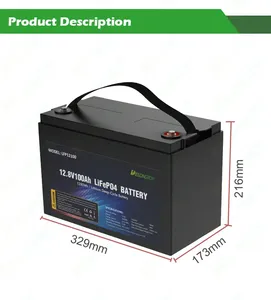 แบตเตอรี่ลิเธียม 12V 120Ah ขายดี ผลิตตามสั่ง แบตเตอรี่โซลาร์ 12V 100Ah 200Ah สำหรับระบบโซลาร์ออฟกริด LFP12120 12v 120a - Product Image 6