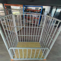 Chariot de manutention pliable à quatre roues pour entrepôt et logistique, avec cadre en tuyaux galvanisés, pour le transport de cages et de matériel