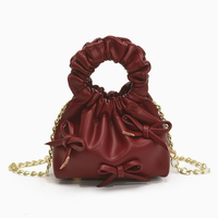 Sac à main plissé nuage papillon pour filles, sac bandoulière moderne en cuir PU avec chaîne, joli sac à l'épaule pour enfants