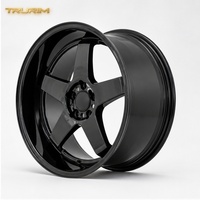 Rines Deportivos Trurim Negro Mate de 5 Radios, Aleación, 17 18 19 20 Pulgadas, Estilo JDM Stealth, Cóncavos, para Autos Tuning