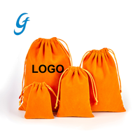 Pochette en velours à cordon personnalisable avec logo imprimé – Idéale pour cadeaux de mariage, chaussures, sèche-cheveux, maillots de bain – Sac de rangement anti-poussière en velours doux