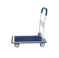 Chariot à main pliable en acier pour usage quotidien au bureau, roues silencieuses, petit chariot plat pour le transport de dossiers, colis et courses
