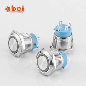8mm 12mm 16mm 19mm 22mm 25mm thu nhỏ IP65 nút nhấn kim Loại chốt tự khóa chiếu sáng không thấm nước thép không gỉ - Product Image 2