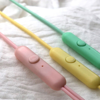Harga Grosir Earphone 3.5mm Aksesoris Stereo Earbud Headphone In-ear dengan Mikrofon Earphone Kabel Dasar
