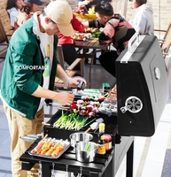 Poêle à huile portable CHRT, installation simple, barbecue de cour, grand barbecue carré, poêle de chauffage, barbecue