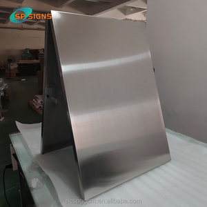 Panneau publicitaire double face en acier inoxydable miroir argenté or SP Custom 8k 12K, support en A, pour enseigne commerciale extérieure - Product Image 6