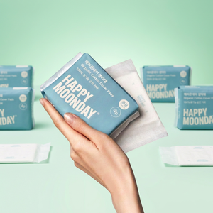 Happy Moonday - Toallas Sanitarias Medias de Algodón Orgánico con Núcleo Absorbente Ultrafino y Forma Alada Cómoda para Uso Femenino - Product Image 2