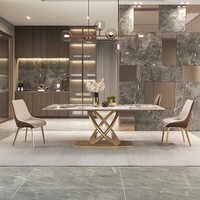 Ensemble table et chaises de salle à manger en métal, style moderne minimaliste et luxueux, avec plateau réglable, idéal pour les petits appartements et usage domestique