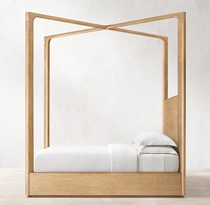Cama Doble Elevada de Madera Sólida Estilo Americano, Diseño Simple para Dormitorio, Villa o Hotel, Tamaño Personalizable - Product Image 6