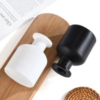 50ml 100ml 150ml 200ml 250ml vide luxe rond clair blanc parfum roseau verre diffuseur bouteille avec bouchon en liège