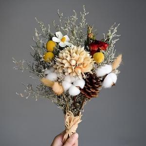 Bouquet de fleurs séchées préservées avec du coton pour la Saint-Valentin, la fête des mères, Noël, cadeau de fête, décoration de la maison - Product Image 6