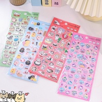 Autocollants en mousse gonflés 3D mignons à l'effigie d'animaux et d'aliments de dessin animé, décorations en relief pour journal, coque de téléphone, autocollants DIY (Toast, Canard, Chat, Ours)