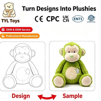 Peluche personnalisée avec logo de mascotte - Ours en peluche brodé doux, animal en peluche d'anime