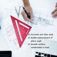 Règle de charpentier, nouveauté, échelle en aluminium de 7 pouces, règle carrée/Angle/carré de forme triangulaire