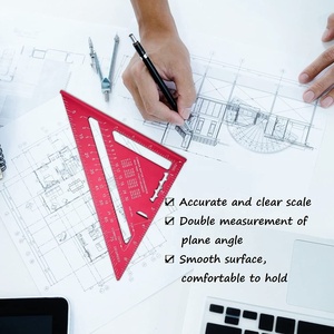 Báscula <span class=keywords><strong>de</strong></span> <span class=keywords><strong>aluminio</strong></span> <span class=keywords><strong>de</strong></span> 7 pulgadas, regla cuadrada <span class=keywords><strong>de</strong></span> <span class=keywords><strong>carpintero</strong></span>, ángulo cuadrado, triángulo - Product Image 4