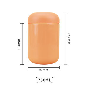 Botella de PET de 750 ml, Grado Alimenticio, Color Naranja, para Proteína en Polvo, Píldoras, Cápsulas y Vitaminas, Personalizable en Color y Acabado - Product Image 5