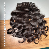 Extensiones de Cabello Natural Virgen Indio IRO-1279 100% Sin Procesar, Ondulado Natural, 100 g, Extensiones de Cabello a Máquina, Éxito de Ventas en INDIA