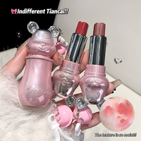 Gege Bear Cat Paw Aquery Gloss Avec Affichage Rouge à Lèvres 3D Design Mignon Brillant Fini Aqueux Portable pour un Usage Quotidien OEM ODM Rouge à Lèvres