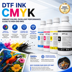 Encre d'impression DTF CMYK blanche à base d'eau 1000ml pour systèmes d'impression numérique par transfert thermique direct sur film – Vente en gros - Product Image 2