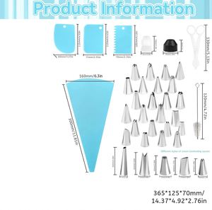 Boquillas para Decoración de Pasteles de Diferentes Formas, Acero Inoxidable 304, Puntas para Glaseado sin Costuras, Ecológicas, Certificadas por la CE, Aptas para Microondas - Product Image 2