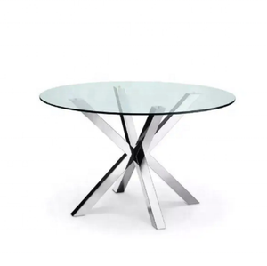 طاولة بتصميم أرجل من الزجاج الكريستالي الأنيق على الطراز الأنيق لحفلات الزفاف مطعم قهوة بيسترو - Product Image 3