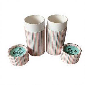 Emballage de baume à lèvres de luxe écologique, biodégradable et recyclable, en tube de papier, avec taille personnalisée et contenants cosmétiques à poussoir - Product Image 1