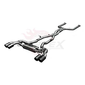 ระบบท่อไอเสียแบบ Catback พร้อมวาล์วสุญญากาศคู่ Vortex SS304 สำหรับ BMW X3M F97 X4M F98 3.0T S58 ปี 2019-2024 ชุดแต่งปลายท่อแบบ Quad Tips - Product Image 4