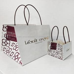 กระเป๋าช้อปปิ้งกระดาษคราฟท์ขนาดจัมโบ้100กระเป๋าช้อปปิ้งแบบถือพิมพ์ลายหรูหราชุดเล็กขนาดจัมโบ้ขนาดกลาง - Product Image 6