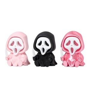 Nouveau produit transfrontalier : Figurine décorative créative et amusante de la version Q du crâne de la mort en PVC imprimé en 3D, style Chibi, pour Halloween - Product Image 4