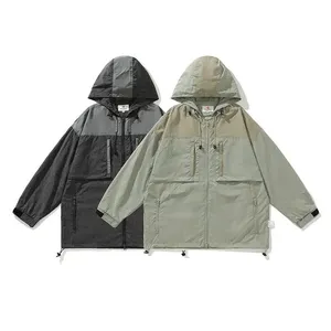 Chaqueta Cortavientos Ligera de Crepé con Capucha, Repelente al Agua, Libre de PFC, <span class=keywords><strong>para</strong></span> Hombre y Mujer, Moda de Invierno - Product Image 2