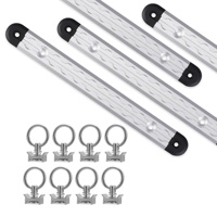 Rail de fixation en aluminium de 12 pouces avec anneaux en D pour plateau de camionnette, remorque, sécurisation du chargement – Marché AU/NZ