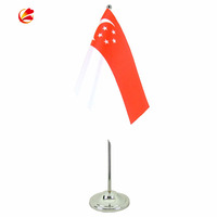 Drapeaux de bureau en plastique et Nylon personnalisé, drapeau, moins cher, Base en polyester, pour bureau national