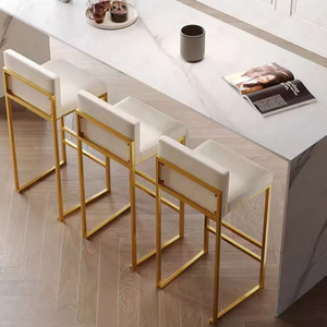 Modern Metal Bar <b>Stool</b> Sturdy Aluminum Frame Water Resistant for Hotel Dining <b>Outdoor</b> Kitchen Islands Commercial Restaurant - Product Image 1