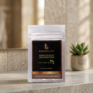 Kit de Henna Mineral Vegana Semipermanente para Cejas de Marca Privada con Tazón para Mezclar y Brocha, Tinte para Cejas en Polvo de Color Henna - Product Image 1