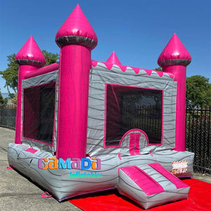 Château gonflable populaire 13x13 pieds en marbre coloré, bannière, protection UV, ignifuge, installation facile pour les fêtes d'enfants - Product Image 5