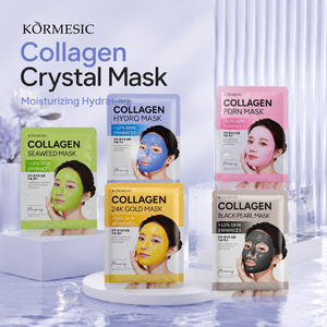 Mascarilla Facial de Colágeno Coreano KORMESIC de Marca Privada, 35 ml, Ácido Hialurónico, Perla, Oro 24K, PDRN, Mascarilla Facial Iluminadora - Product Image 1