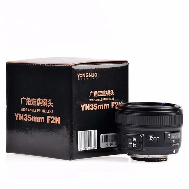 Yongnuo Yn35mm 1:2 F2.0 Af/mf Lens For F Af/mf Fixed prime Anto Yn35mm F2n Mount Dslr Cameras Wide-angle