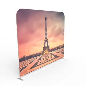 Support de toile de fond Portable en tissu à Tension extérieure, présentoir mural de 10 pieds, support de bannière, Sublimation de colorant pour la publicité