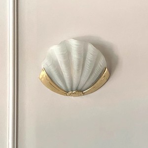 Lampe murale de style français avec abat-jour en verre, lumière LED, base d'ampoule E26, pour salon, chambre à coucher, hôtel - Product Image 1