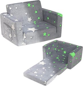 Compression Pack Luminous Children's Sofa Foldable <b>Kids</b> Sofa Bed Plush Warm KD Baby Sofa Is Suitable for Bedroom <b>Kids</b> Furniture - Product Image 1