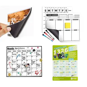 Kalender Magnetik Bisnis Warna Yang Indah dan Bentuk untuk Magnet Kulkas Pvc Kulkas