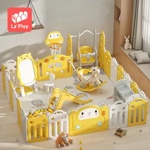 可折叠便携式幼儿室内折叠塑料方形游戏场牢固安全围栏大型婴儿儿童儿童游戏笔
