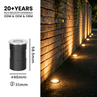 Lumière d'ambiance LED 1W étanche IP65 à CRI 90 élevé pour jardin, en alliage d'aluminium et acier inoxydable, éclairage paysager extérieur