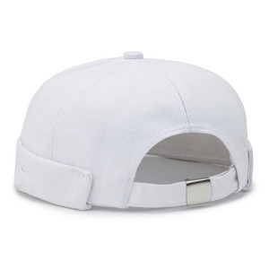 Unisexe rétro sportif Docker brodé visage souriant chapeau imperméable coton sans bord marin roulé manchette Dot plage extérieur Baseball - Product Image 4