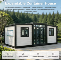 Maison préfabriquée extensible de style tendance à ouverture latérale de 20 pieds et 40 pieds, maison préfabriquée détachable pour hôtels et appartements