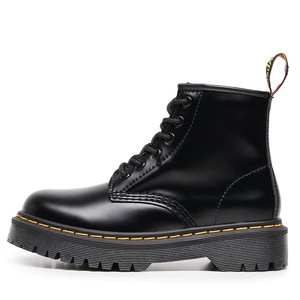 Bottes mi-mollet à plateforme pour femmes, grande taille, en <span class=keywords><strong>cuir</strong></span> de vache véritable, chaussures épaisses pour femmes, bottines mi-mollet style universitaire - Product Image 2