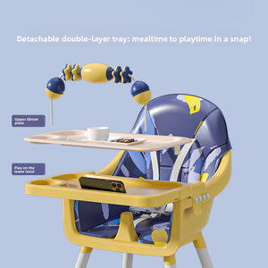 Silla Alta Multifuncional Plegable y Portátil para Bebé con Altura Ajustable y Bandeja Extraíble - Segura y Fácil de Limpiar para el Hogar - Product Image 5