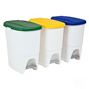 Pedalbin Ecological Contenedor de pedales ecológico de 40 litros. Blanco. - Product Image 2
